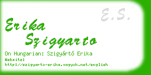 erika szigyarto business card